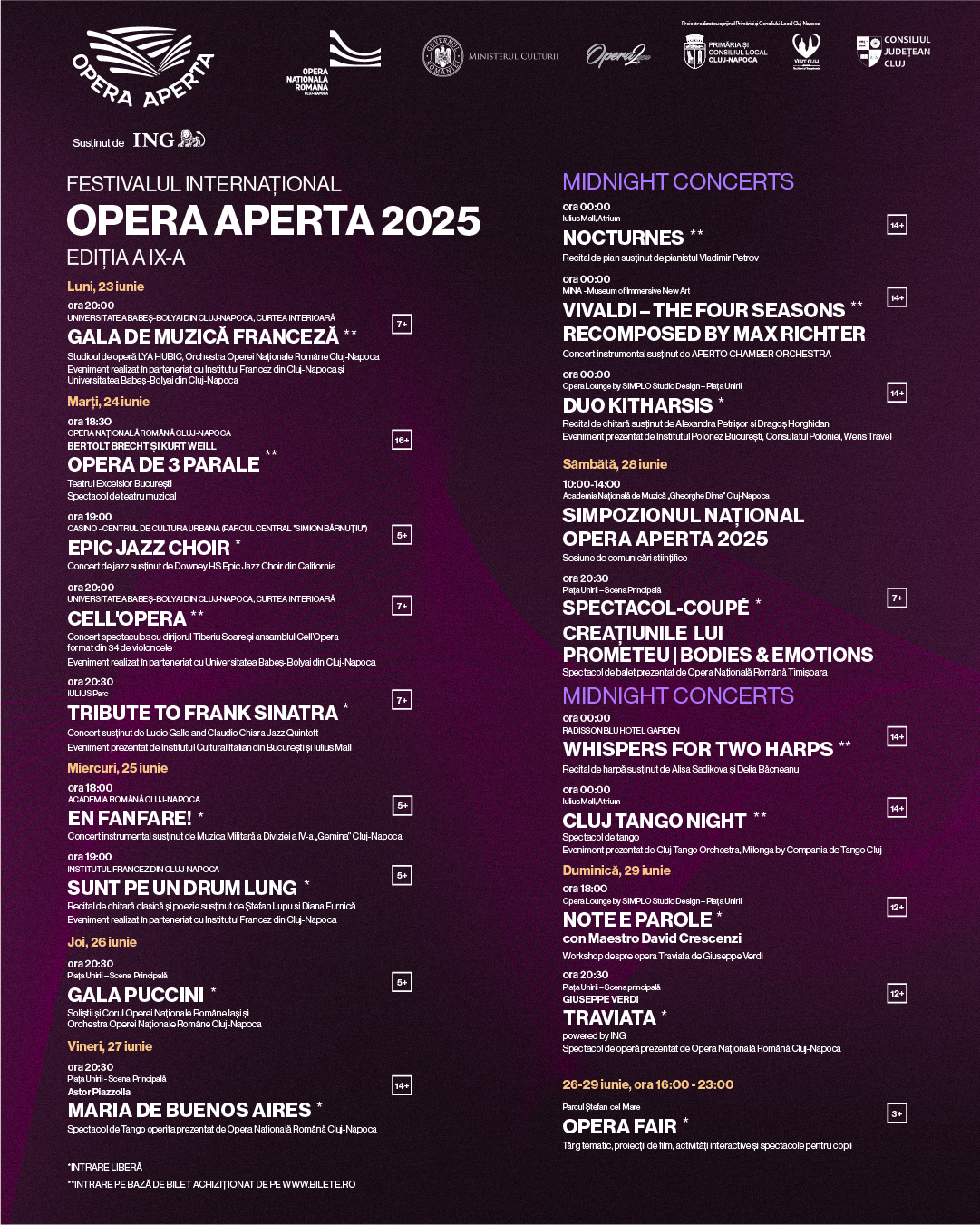 AFIȘ Opera Aperta 2025